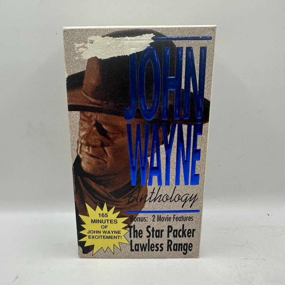 John Wayne Anthology VHS 1991 The Star Packer & Lawless Range 165 Minutes